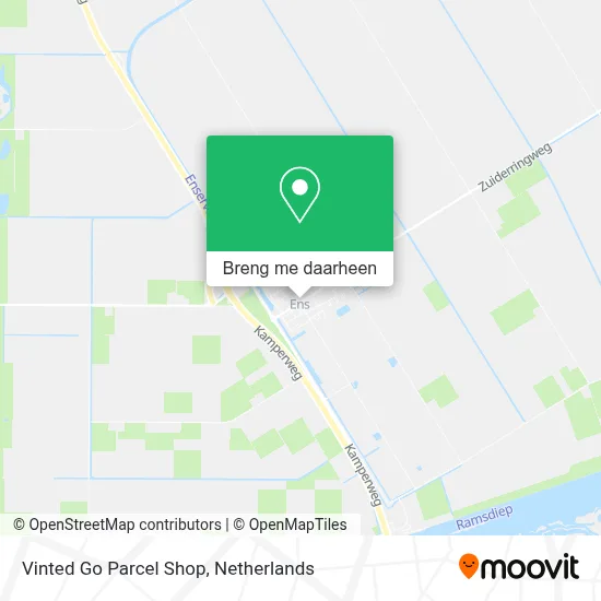 Vinted Go Parcel Shop kaart