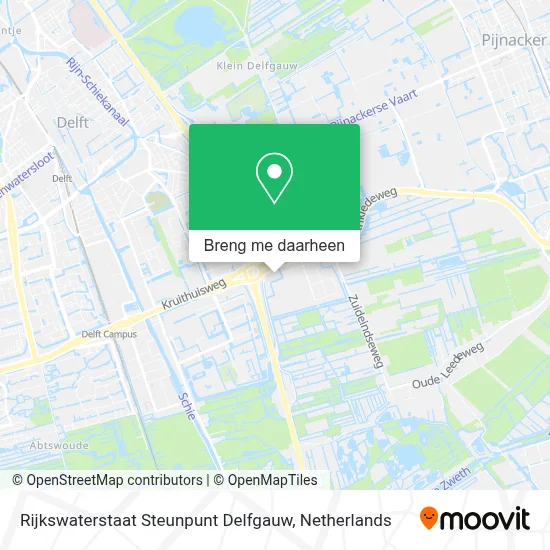 Rijkswaterstaat Steunpunt Delfgauw kaart