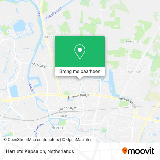 Harriets Kapsalon kaart