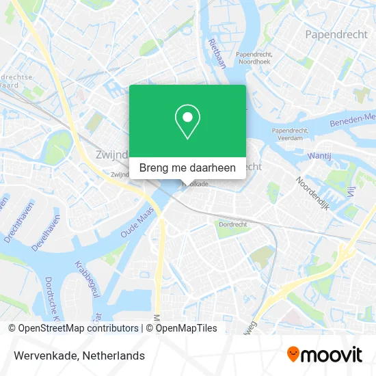 Wervenkade kaart
