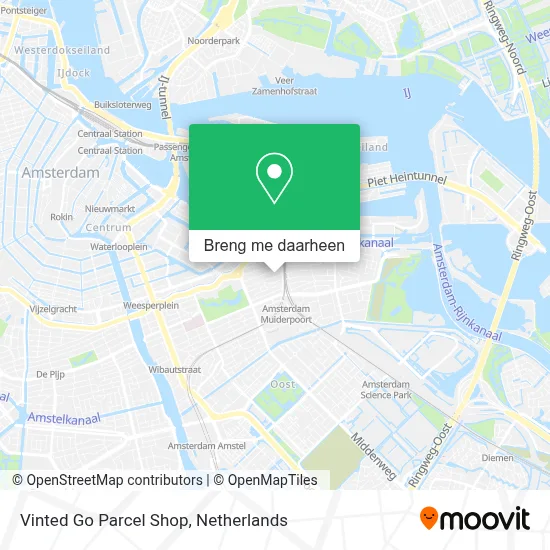 Vinted Go Parcel Shop kaart
