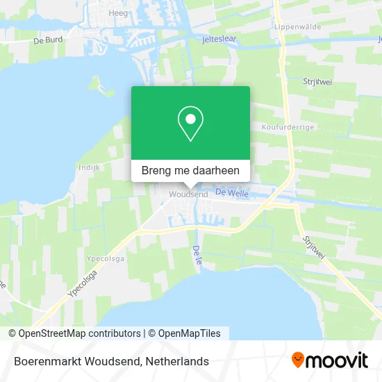 Boerenmarkt Woudsend kaart