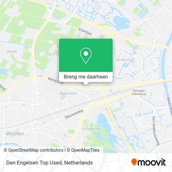 Den Engelsen Top Used kaart