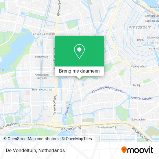 De Vondeltuin kaart