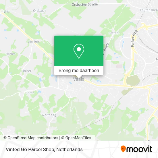 Vinted Go Parcel Shop kaart