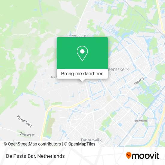 De Pasta Bar kaart