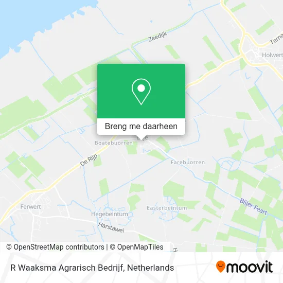 R Waaksma Agrarisch Bedrijf kaart