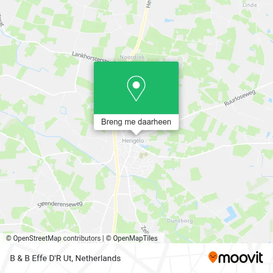 B & B Effe D'R Ut kaart