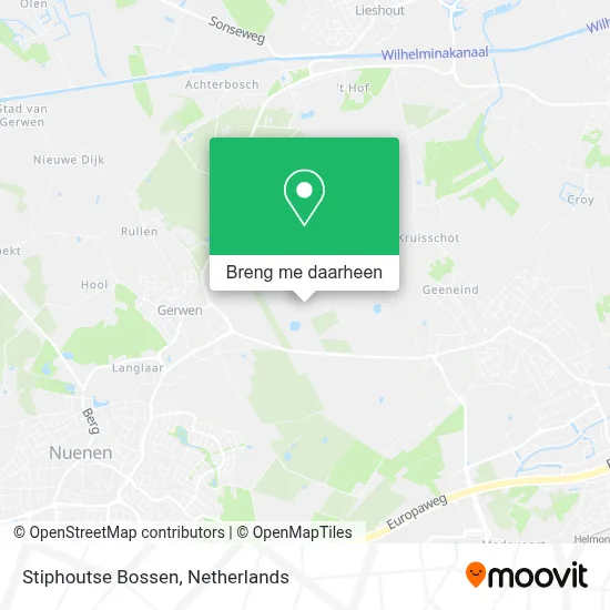 Stiphoutse Bossen kaart
