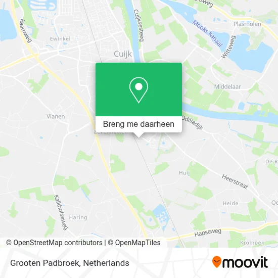 Grooten Padbroek kaart