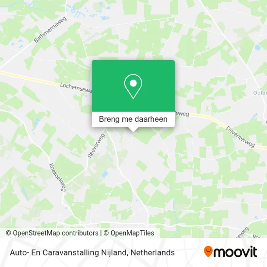 Auto- En Caravanstalling Nijland kaart