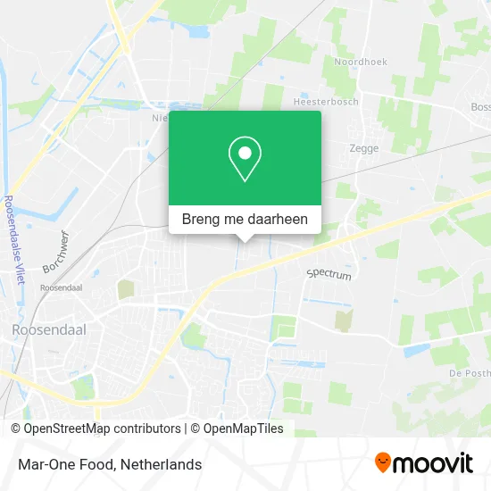 Mar-One Food kaart