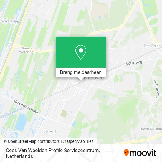 Cees Van Weelden Profile Servicecentrum kaart