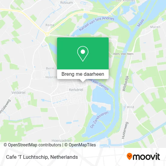 Cafe 'T Luchtschip kaart