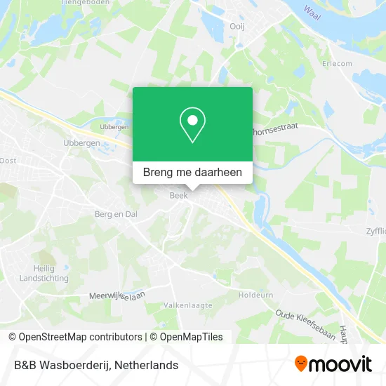 B&B Wasboerderij kaart