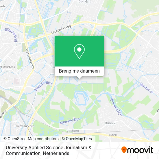 University Applied Science Jounalism & Communication kaart