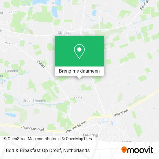 Bed & Breakfast Op Dreef kaart