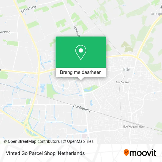 Vinted Go Parcel Shop kaart