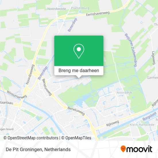 De Pit Groningen kaart