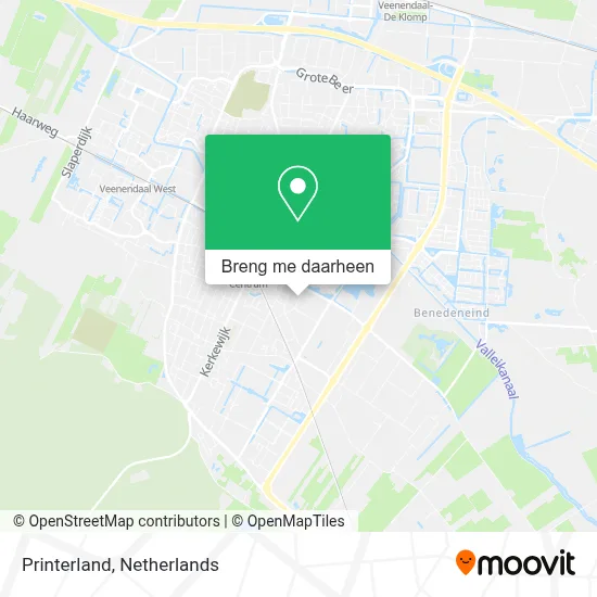 Printerland kaart
