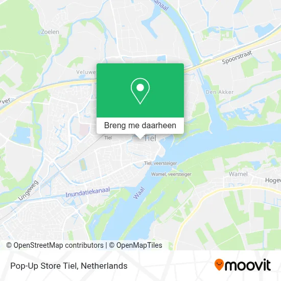 Pop-Up Store Tiel kaart