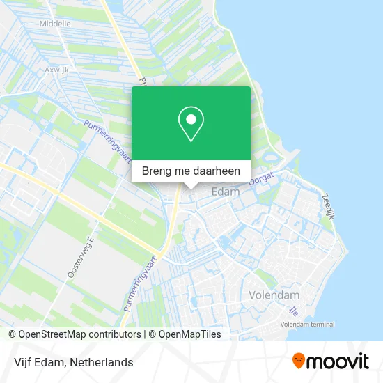 Vijf Edam kaart