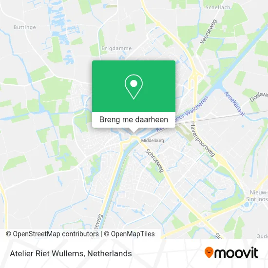 Atelier Riet Wullems kaart