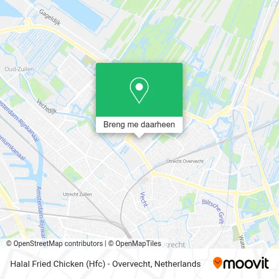 Halal Fried Chicken (Hfc) - Overvecht kaart