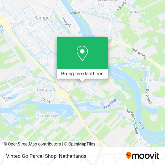 Vinted Go Parcel Shop kaart
