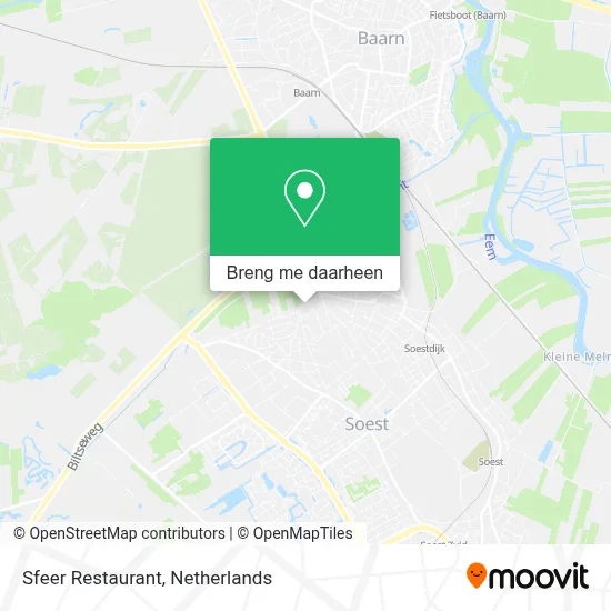 Sfeer Restaurant kaart