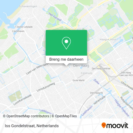 Iss Gondelstraat kaart