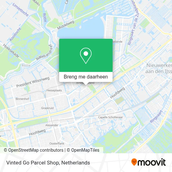 Vinted Go Parcel Shop kaart