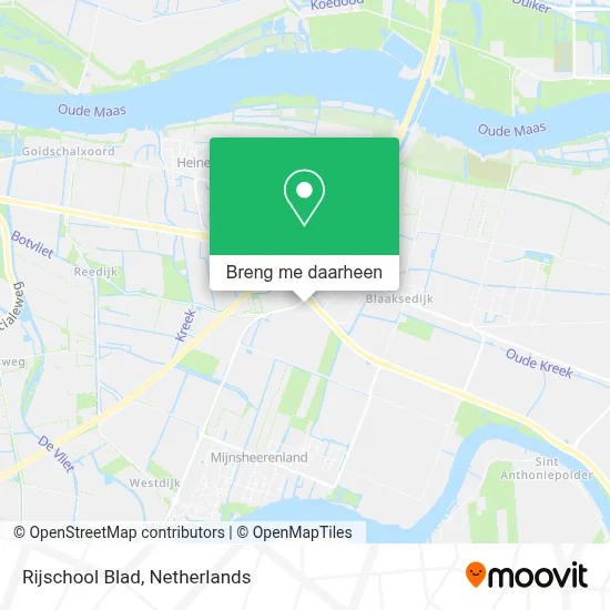 Rijschool Blad kaart