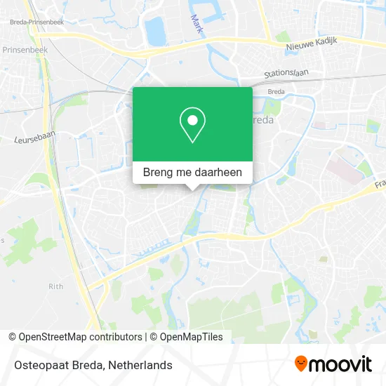 Osteopaat Breda kaart