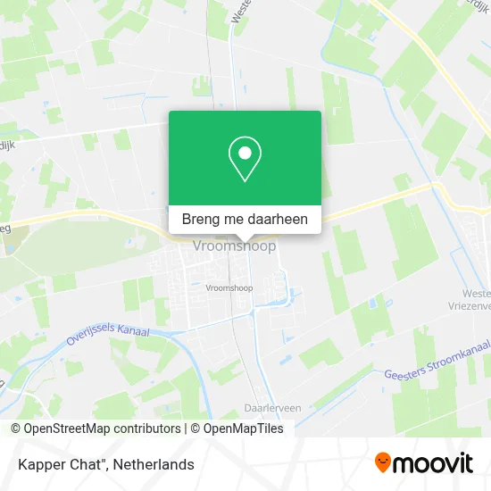 Kapper Chat" kaart