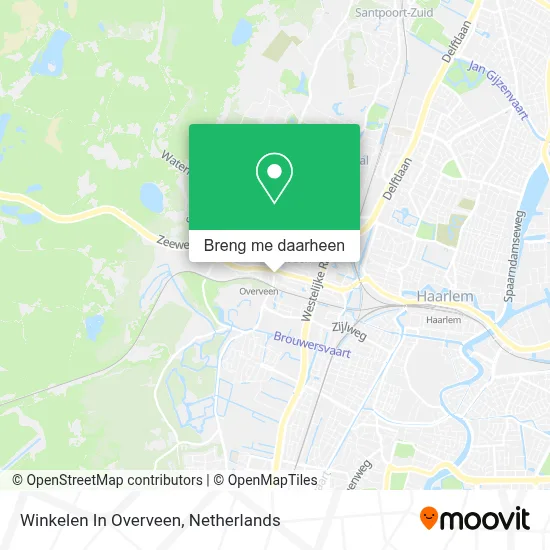 Winkelen In Overveen kaart
