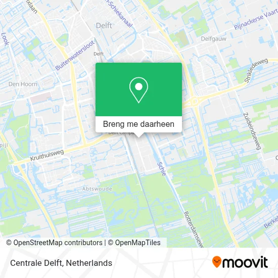 Centrale Delft kaart