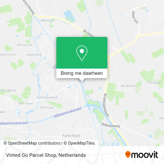 Vinted Go Parcel Shop kaart
