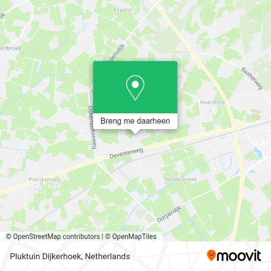 Pluktuin Dijkerhoek kaart