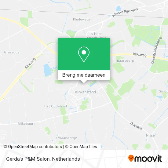 Gerda's P&M Salon kaart