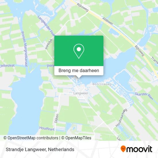 Strandje Langweer kaart