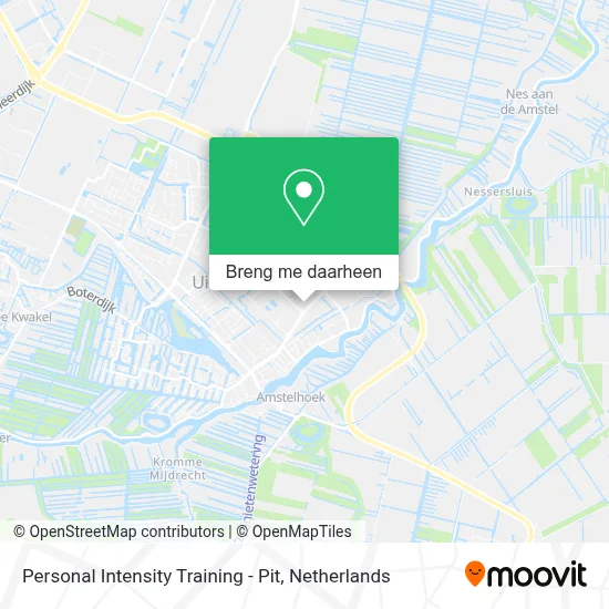 Personal Intensity Training - Pit kaart