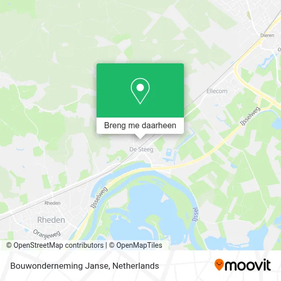 Bouwonderneming Janse kaart