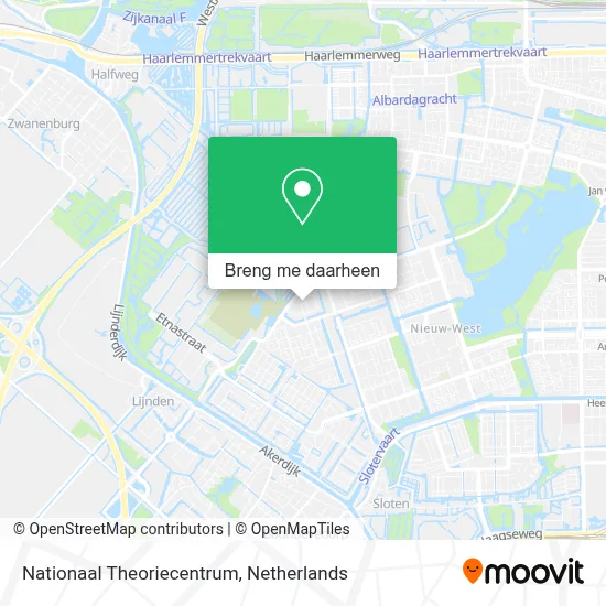 Nationaal Theoriecentrum kaart