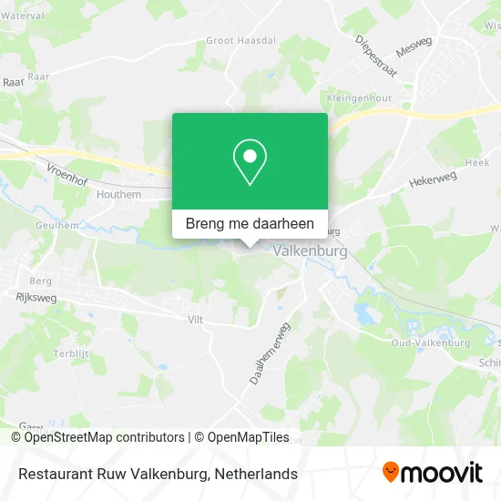 Restaurant Ruw Valkenburg kaart