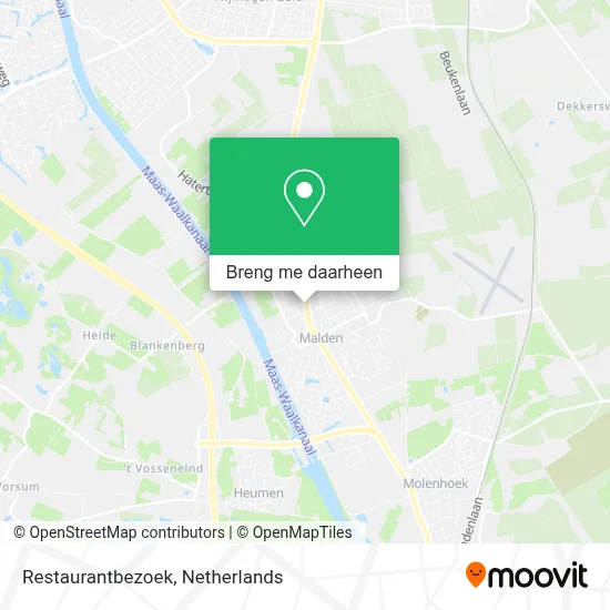 Restaurantbezoek kaart