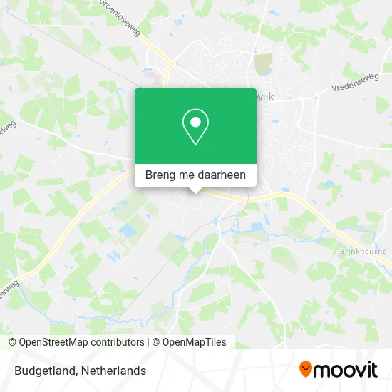 Budgetland kaart