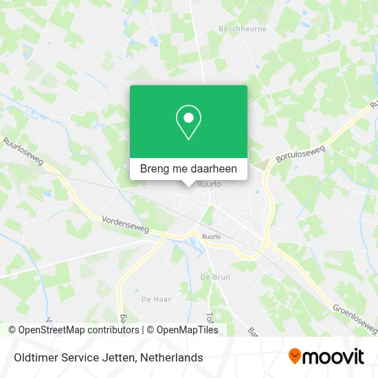 Oldtimer Service Jetten kaart