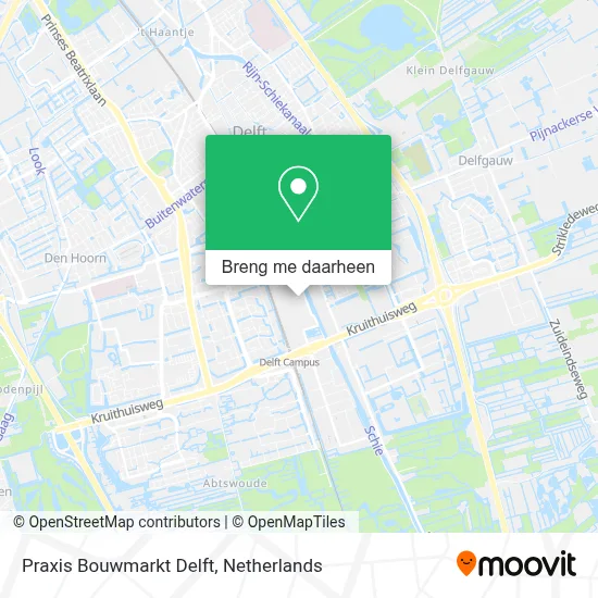 Praxis Bouwmarkt Delft kaart