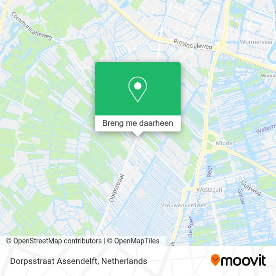 Dorpsstraat Assendelft kaart